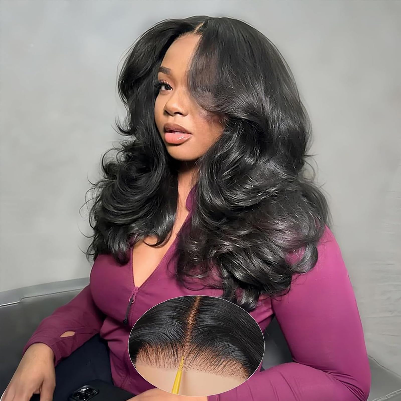 Estilar 99j Burgundy Deep Wave Lace Front Wigs Human Hair 200 Density 13x6 HD Lace Frontal Wigs Pre Plucked Deep Curly Glueless Wigs Human Hair with Baby Hair for Women Red Color 28 Inch